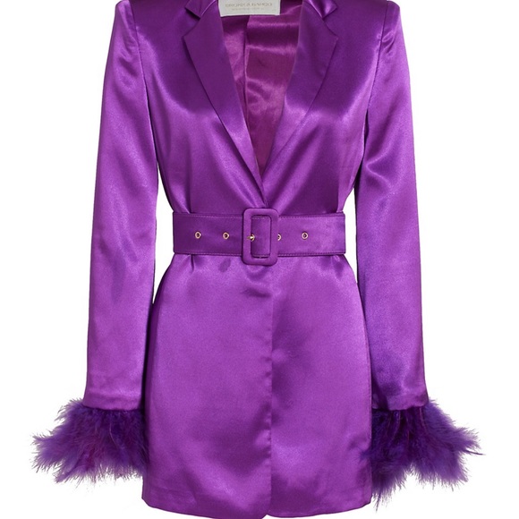 Bronx and Banco Purple Blazer Dress w/ Removable Belt - Picture 2 of 8